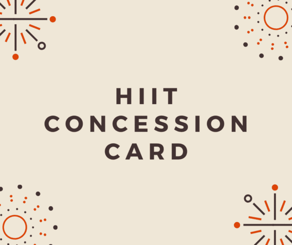 hiit concession card